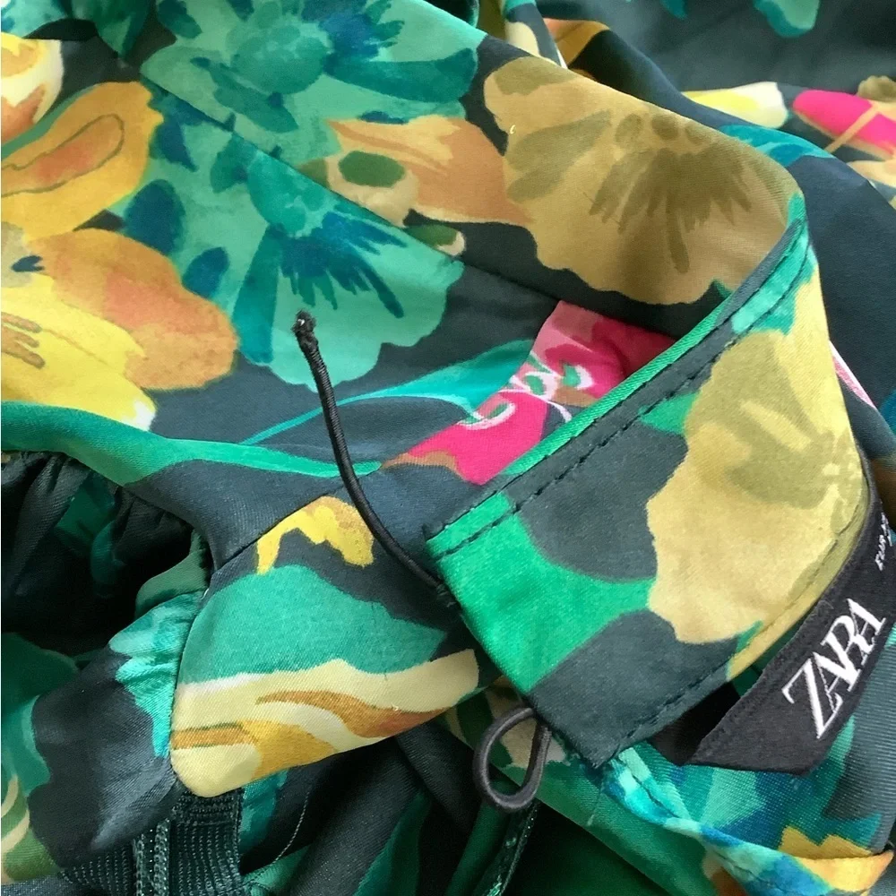 Zara Floral Long Sleeve Dress NWT - Picture 12 of 12